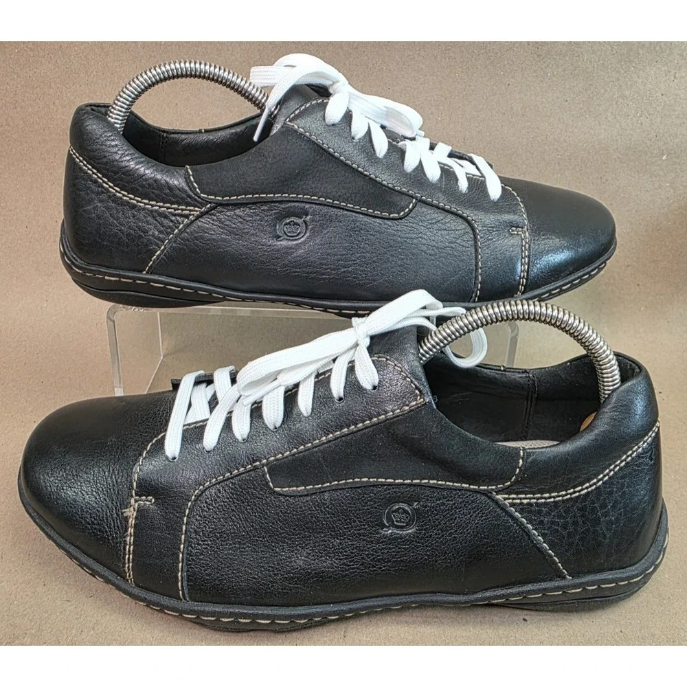 Born (Sz 9.5 US 463 EUR) Black Leather Lace Up Casual Walking Comfort M3427